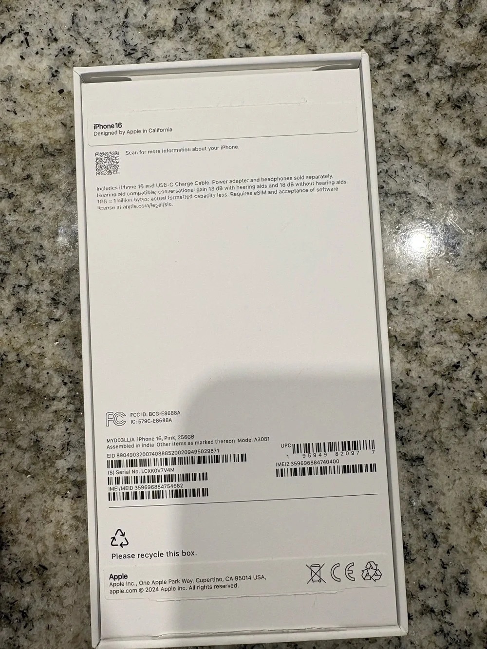 Apple White iPhone Packaging Insert and Tray